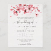 Budget Watercolor Floral Cherry Blossom Wedding (Voorkant)