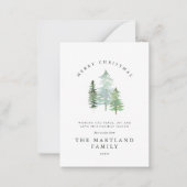 budget Watercolor Joyeux Noël Carte de vacances (Devant)