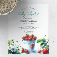 Budget Waterverf Aardbei Baby shower