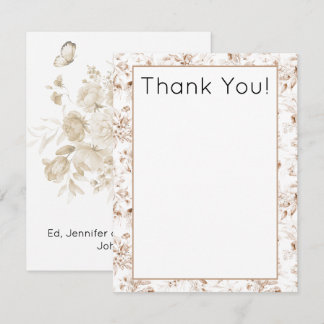 Budget, Waterverf Boho Baby Shower Bedankt Notitiekaartje