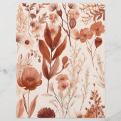 Budget Waterverf Bourgondië Wildflowers Bruiloft Flyer (Achterkant)