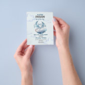 Budget Waterverf Dragon Baby shower Flyer (Hand)