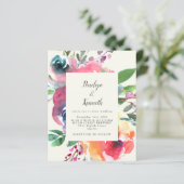 Budget Waterverf Floral Elegant Script Wedding (Staand voorkant)