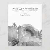 Budget  Waterverf Florals Moederdag Card (Achterkant)