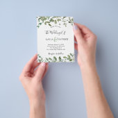 Budget Waterverf Greenery Wedding Flyer (Hand)