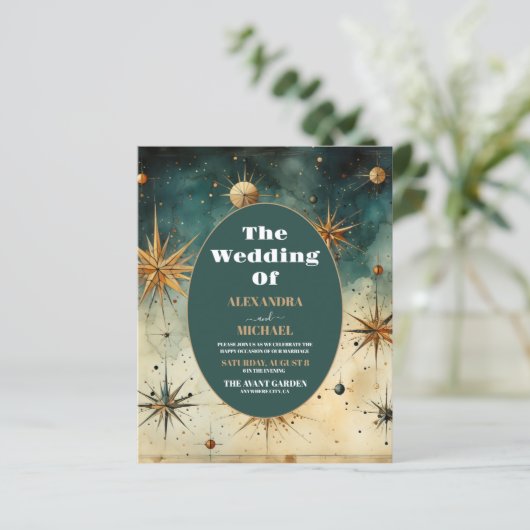 Budget  Waterverf Hemelse bruiloft (Staand voorkant)