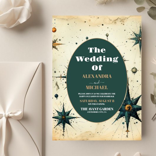 Budget Waterverf Hemelse bruiloft Flyer