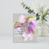 BUDGET Waterverf Huwelijk Abstract Paars Grijs (Staand voorkant)