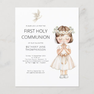 Budget Waterverf Meisje Eerste Heilige Communie Wi