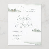 Budget Waterverf Mountains Destination Wedding (Voorkant)