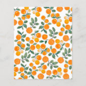 Budget Waterverf Oranje Citrusfruit Bruiloft (Achterkant)