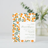 Budget Waterverf Oranje Fruit Script Weduwen (Staand voorkant)