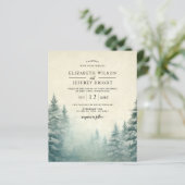 Budget Waterverf Pine Forest Winter Wedding (Staand voorkant)