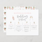 budget Waterverf trouwweekend bachelorette (Voorkant / Achterkant)