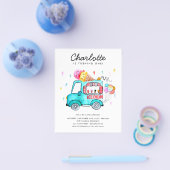 Budget Waterverf Vrachtwagenballon IJs Verjaardag Flyer (Enkel)