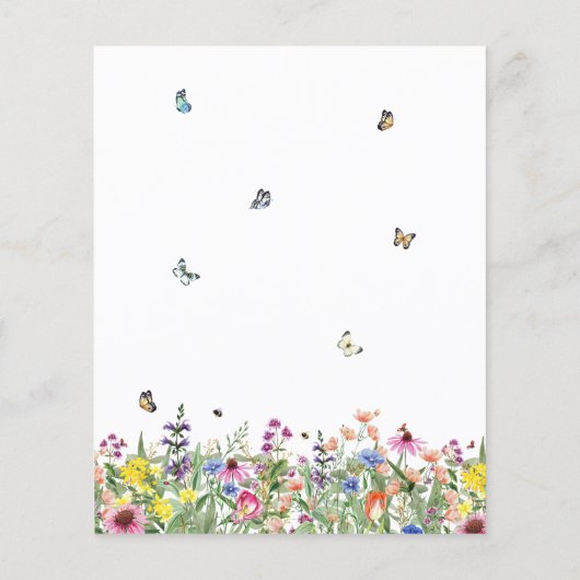 Budget Waterverf Wildflower Bruiloft (Achterkant)