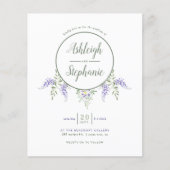Budget Waterverf Wisteria Drop Wedding (Voorkant)