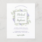 Budget Waterverf Wisteria Lijst Wedding (Voorkant)