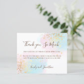 Budget Waterverven Foto bruiloft Dank u (Staand voorkant)