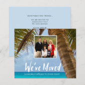 Budget We hebben de kustpalmboomfotokaart verplaat (Voorkant / Achterkant)