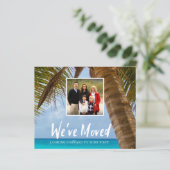 Budget We hebben de kustpalmboomfotokaart verplaat (Staand voorkant)