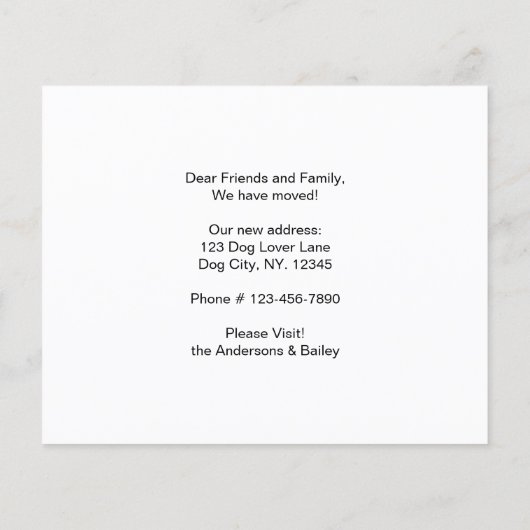 Budget We hebben Pet Moving Announding Kaart verpl (Achterkant)
