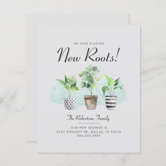 Budget We hebben Roots Boho Moving Aankondiging ve (Voorkant / Achterkant)