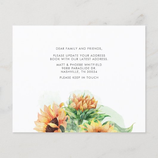 Budget We hebben Zonnebloem Bewegende Aankondiging (Achterkant)