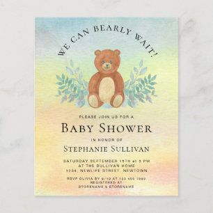 Budget We kunnen de uitnodiging tot Baby shower af