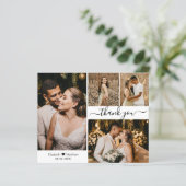 Budget Weddenfoto Collage Hartelijk dank Kaart scr (Staand voorkant)