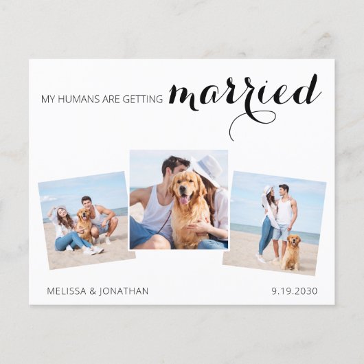 Budget Weddenfoto Collage Save the Date QR Code (Voorkant)