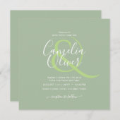 BUDGET Weddenschap Apple Green Monochrome Text Kaart (Voorkant / Achterkant)