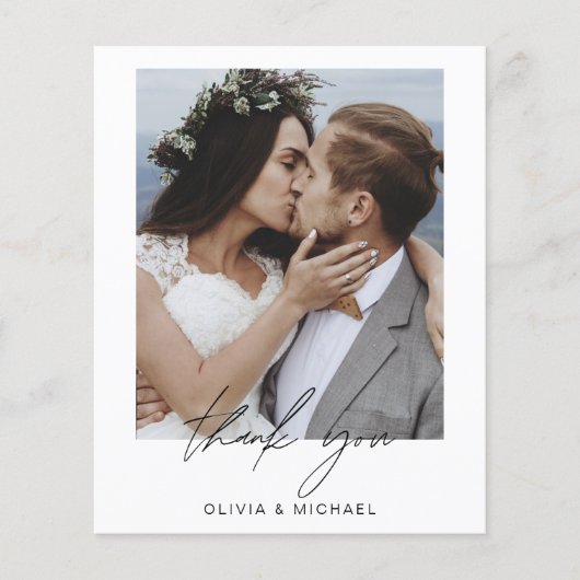 Budget Weddenschap Bedankt Foto Flyer (Voorkant)