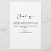 Budget Weddenschap Bedankt Foto minimalistisch (Achterkant)