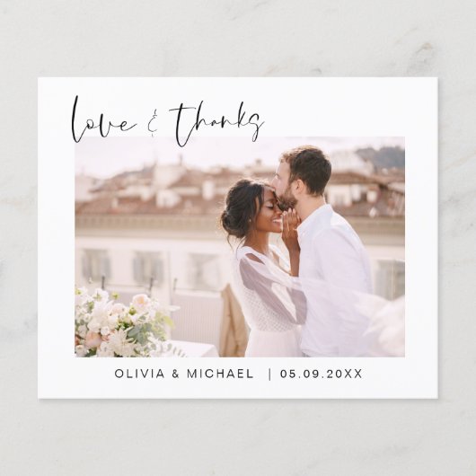 Budget Weddenschap Bedankt Foto minimalistisch Flyer (Voorkant)