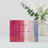 BUDGET Weddenschap Berry Red Paarse Waterverf Briefkaart (Staand voorkant)