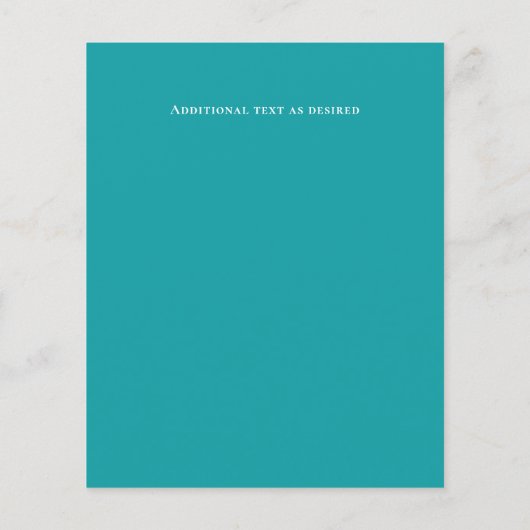 BUDGET Weddenschap Blauwgroen goud Abstract uitnod (Achterkant)