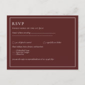 BUDGET Weddenschap Bourgogne Deep Red Monochrome t Briefkaart (Voorkant)