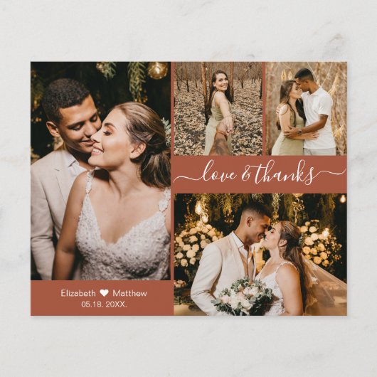 Budget Weddenschap Collage Terracotta Hartelijk da (Voorkant)