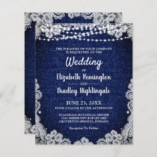 Budget Weddenschap Denim Lace String Lights