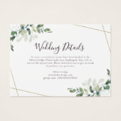 BUDGET Weddenschap Details Eucalyptus Enclosure Ka Visitekaartje (Voorkant)