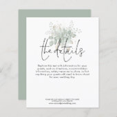 Budget Weddenschap Details Foliage Script Enclosur (Voorkant / Achterkant)