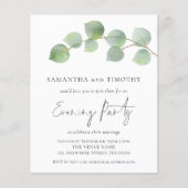 BUDGET Weddenschap Eucalyptus Evening Party nodigt (Voorkant)