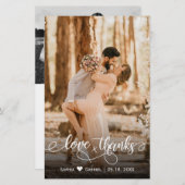 Budget Weddenschap Foto Typografie Hartelijk dank (Voorkant / Achterkant)