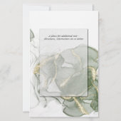 Budget Weddenschap Gold Muted Sage Green Ink (Achterkant)