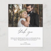 Budget Weddenschap Handwrite Bedankt Foto Flyer (Achterkant)