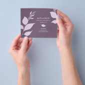 Budget Weddenschap Paars sparen de datum Flyer (Hand)