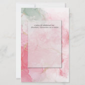 Budget Weddenschap Roos Roze Sage Abstract (Achterkant)