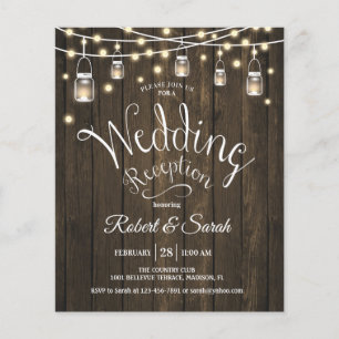 Budget Weddenschap - Rustic Wood & Lichten Flyer