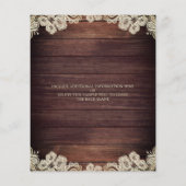 Budget Weddenschap Rustic Wood Lights Uitnodiging (Achterkant)